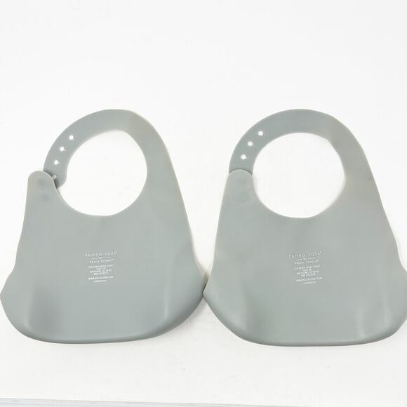Bella Tunno Tots Baby Every Meal Is A Happy Meal Feeding Silicone Bib Set of 2 - Picture 3 of 4